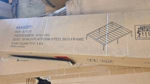 lot 66 image: 18 Inch Steel Platform Bed Frame