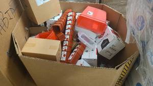 lot 75 image: Bin of Assorted Medical Goods BR