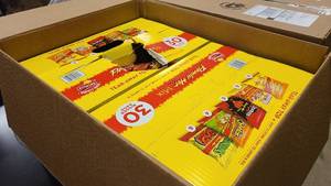 lot 81 image: 2 Boxes of in date spicy hot Frito Lays snacks