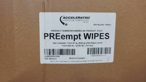 lot 523 image: Case of PREempt Wipes 6-Pack
