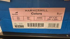 lot 84 image: Case of Hammermill Pink Paper 5000 sheets