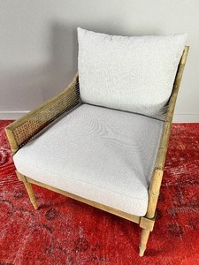 CIEL LOFT AND HOME New Linen Cane & Rattan Chair #2