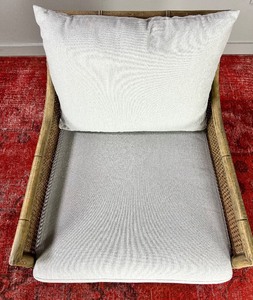 CIEL LOFT AND HOME New Linen Cane & Rattan Chair #3