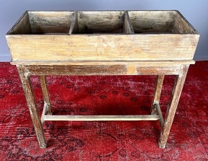 Solid Fruitwood Divided Storage Table