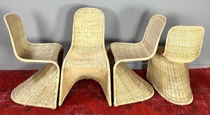 CIEL LOFT AND HOME Set of 4 Rattan Chairs