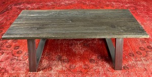 PIKKA DESIGN Solid Elm Wood Cocktail Table - Dark Ebony