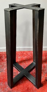 Brushed Steel Table Base - Bar Height
