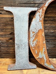 Dimensional Rusted Decor Letters - ICY