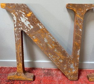 Dimensional Rusted Decor Letters - NICE