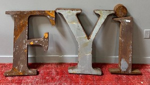 Dimensional Rusted Decor Letters DYI