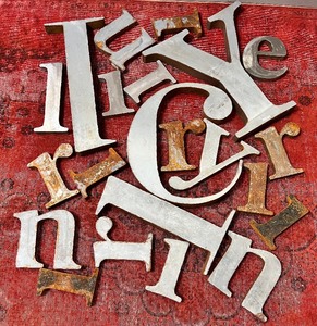 Dimensional Rusted Decor Letters - Assortment