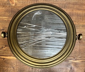 Tilting Wall Mirror in Antique Gold #3 - Damaged Mirror