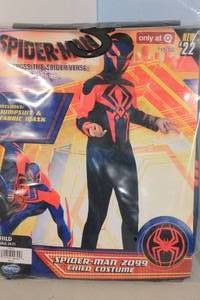lot 30 image: Spider-Man Across The Spider-Verse Childrens Costume Spider-Man 2099 Small