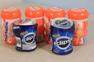 lot 163 image: 6ct Assorted Mentos and Eclipse Gum