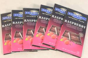 lot 193 image: 6ct Ghiradelli Intense Dark Raspberry Dark Chocolate