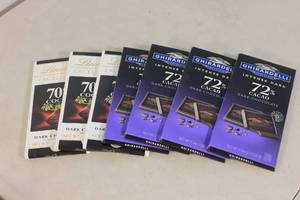 lot 204 image: 7ct Assorted Extra Dark Chocolate