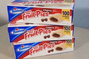 lot 48 image: 3ct Hostess Cherry Flavor Snack Size Fruit Pies 12-Pack