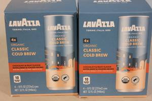 lot 34 image: 2ct LavAzza Italian Classic Cold Brew Coffee 100% Arabica 4-Pack
