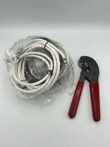 TV Cable Connector Crimping Tool, Cables, and Splitters