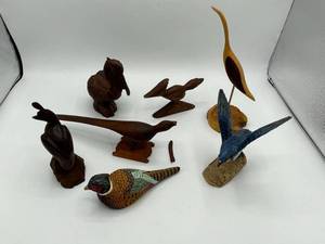 Six Birds of the Feather Carvings