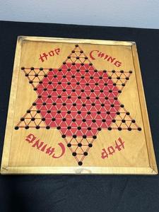 Vintage HOP CHING Chinese Checkers Game Board (Pressman & Co.)