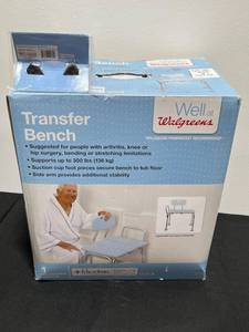 Transfer Bench for Tub & Cane Tip for Better Mobility