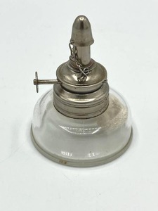 Antique Dixon Clear Glass Miniature AlcoholOil Lamp