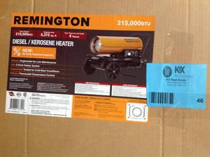215,000 BTU Forced Air KeroseneDiesel Space Heater with Thermostat by Remington Customer Returns See Pictures