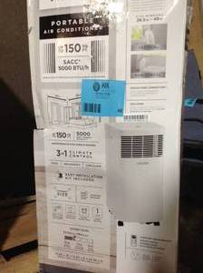 Vissani 5,000 BTU 115-Volt Portable Air Conditioner with Dehumidifier Mode Customer Returns See Pictures