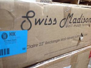 Swiss Madison Claire Ceramic Wall Hung Sink in White   Customer Returns See Picture
