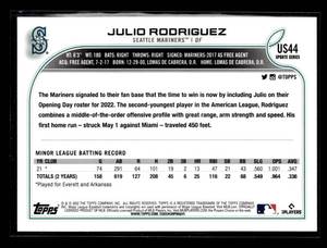 lot 8 image: 2022 Topps Update Julio Rodriguez Rookie #US44