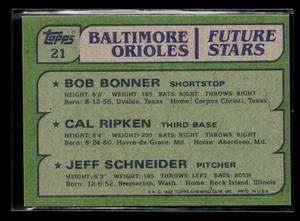 lot 17 image: 1982 Topps Cal Ripken Jr. Rookie Card #21