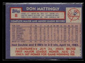 lot 21 image: 1984 Topps Don Mattingly Rookie Card #8