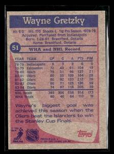 lot 28 image: 1984 Topps Wayne Gretzky #51
