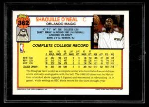 lot 32 image: 1992 Topps Shaquille ONeal Rookie Card #362