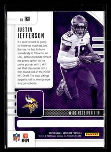 lot 37 image: 2020 Absolute Justin Jefferson Rookie Card #168
