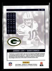 lot 40 image: 2020 Luminance Jordan Love Rookie Card #204