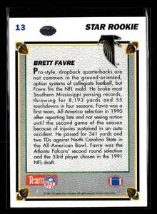 lot 46 image: 1991 Upper Deck Brett Favre Rookie Card #13