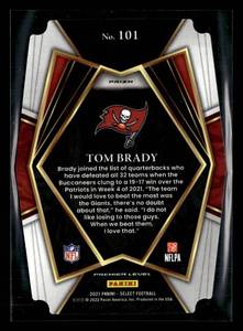 lot 47 image: 2021 Select Die Cut Prizm Tom Brady #101