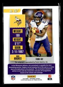 lot 53 image: 2018 Contenders Championship Ticket Autograph Mike Hughes #157 Serial #3349