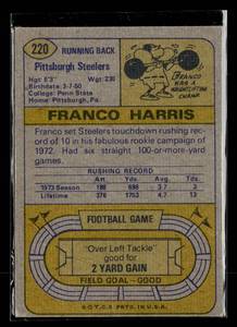 lot 60 image: 1974 Topps Franco Harris #220