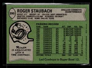 lot 66 image: 1978 Topps Roger Staubach #290