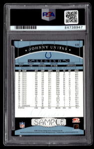 lot 80 image: 2001 Donruss Classics Johnny Unitas Autograph Card PSADNA Certified