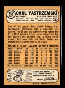 lot 84 image: 1968 Topps Carl Yastrzemski #250