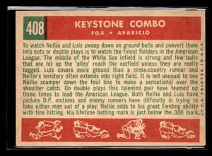lot 85 image: 1959 Topps Keystone Combo Fox-Aparicio #408