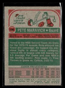 lot 88 image: 1973 Topps Pete Maravich #130