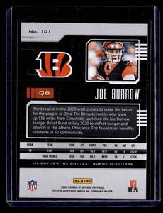lot 103 image: 2020 Playbook Joe Burrow Rookie Card #101