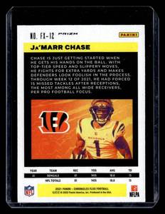 lot 115 image: 2021 Flux Silver Prizm JaMarr Chase Rookie Card #FX-12