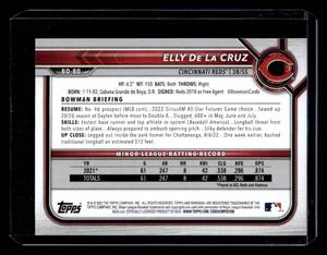 lot 122 image: 2022 Bowman Draft Elly De La Cruz Rookie Card #BD-80