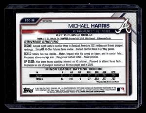 lot 126 image: 2021 Bowman Chrome Draft Refractor Michael Harris Rookie Card #BDC-86